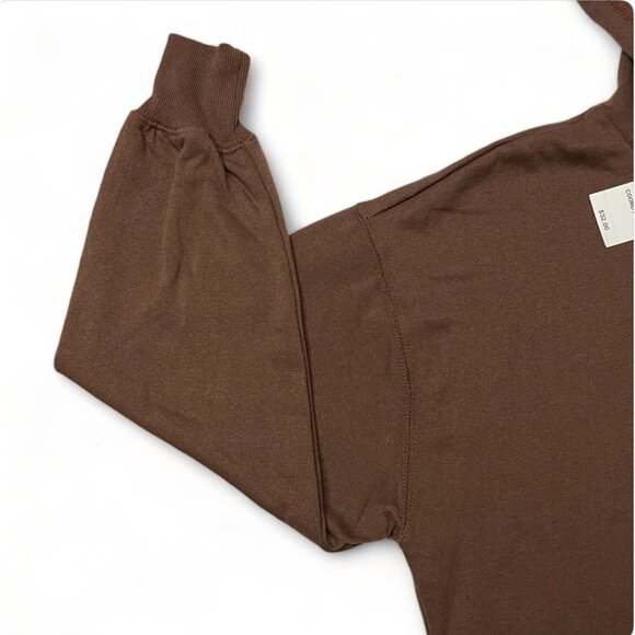 Hippie Rose Graphic Cropped Hoodie - Womens Brown Cozy Pullover Sweatshirt - Picture 3 of 15